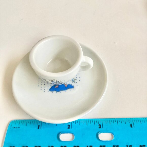 Miniature Doll House Ceramic China Tea Set Teapot Cup Saucer Duck Goose Geese - Picture 10 of 11